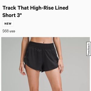 Lululemon Black High Rise Shorts